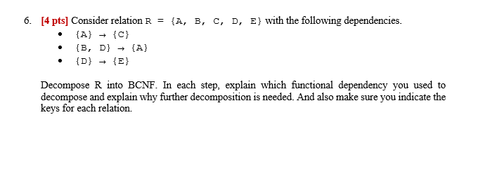 Solved Solve The Following Normalization Questions. 1. [4 | Chegg.com