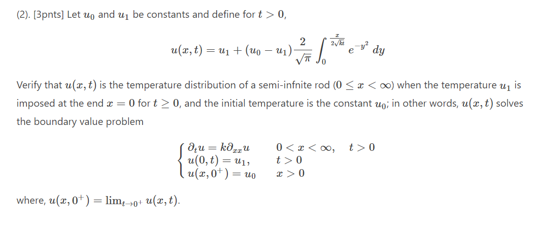 Solved (2). [3pnts] Let up and uy be constants and define | Chegg.com