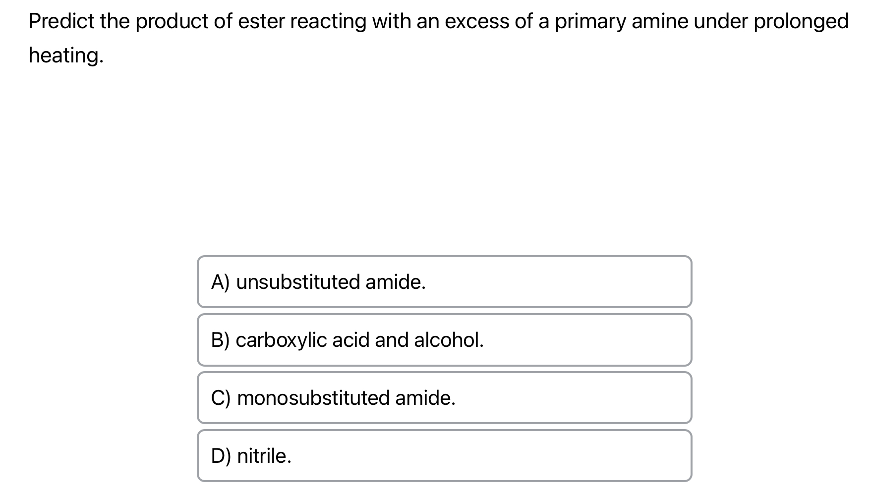 Solved Predict the product of ester reacting with an excess | Chegg.com