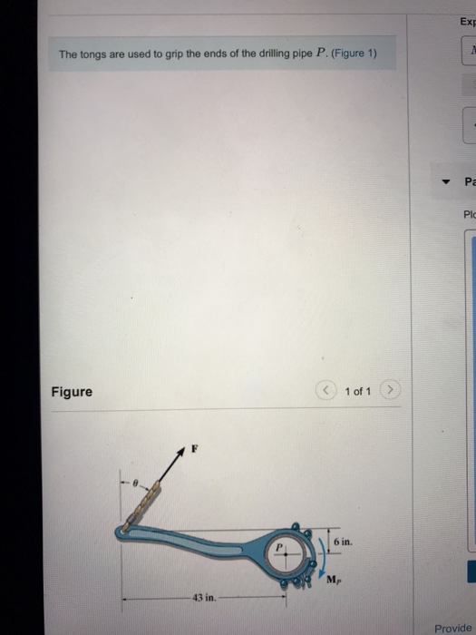 Solved Exp The tongs are used to grip the ends of the