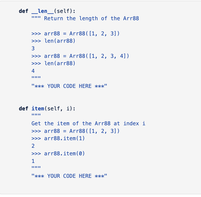 Solved "*** YOUR CODE HERE ∗∗∗" | Chegg.com