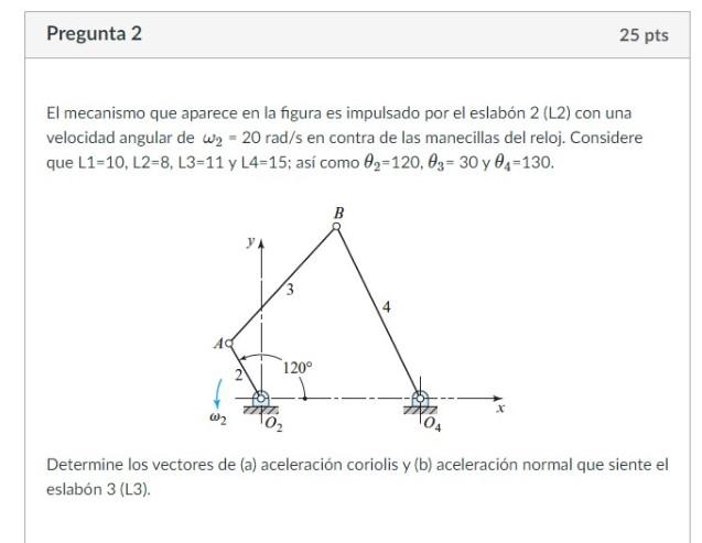 Solved The mechanism shown in the figure is driven by link 2 | Chegg.com
