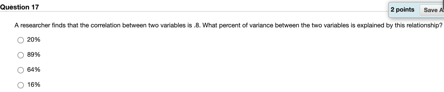 Solved A researcher finds that the correlation between two | Chegg.com
