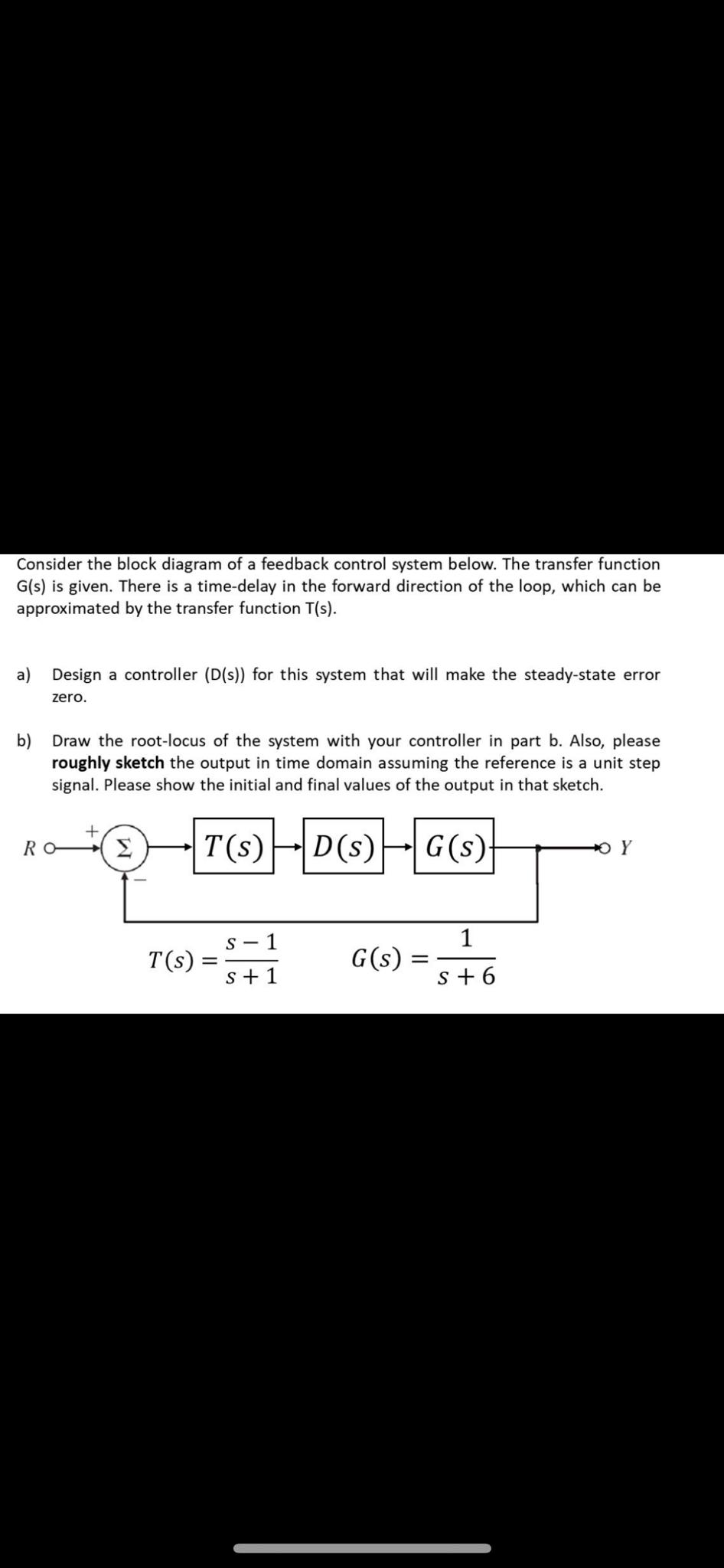 Solved Consider the block diagram of a feedback control | Chegg.com