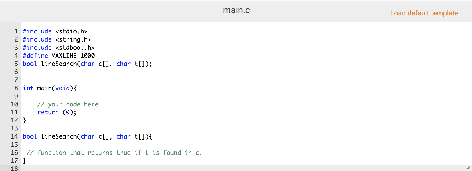 Solved Develop a C program that searches a file for a given | Chegg.com