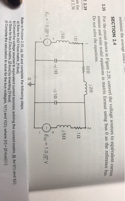 Solved For the circuit shown in Figure 2.29, convert the | Chegg.com