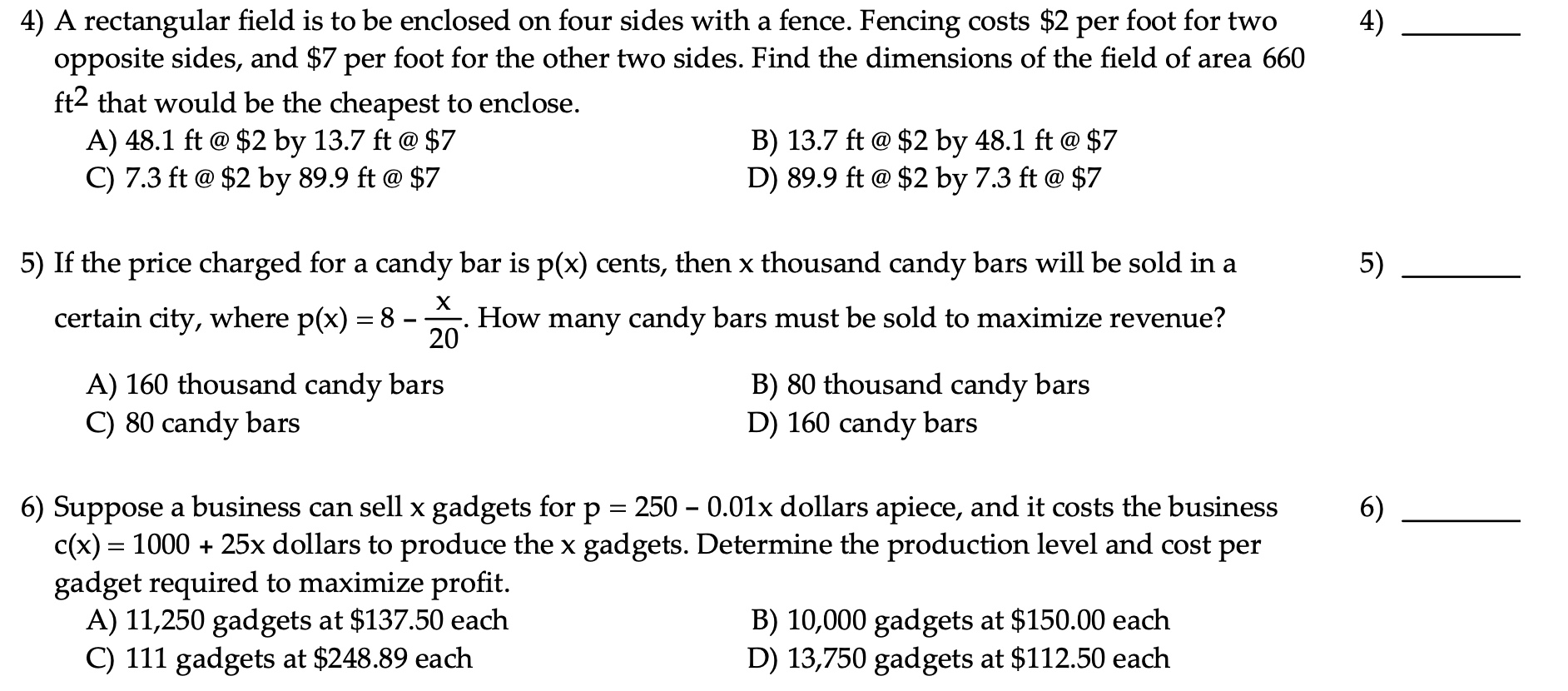 solved-4-a-rectangular-field-is-to-be-enclosed-on-four-chegg