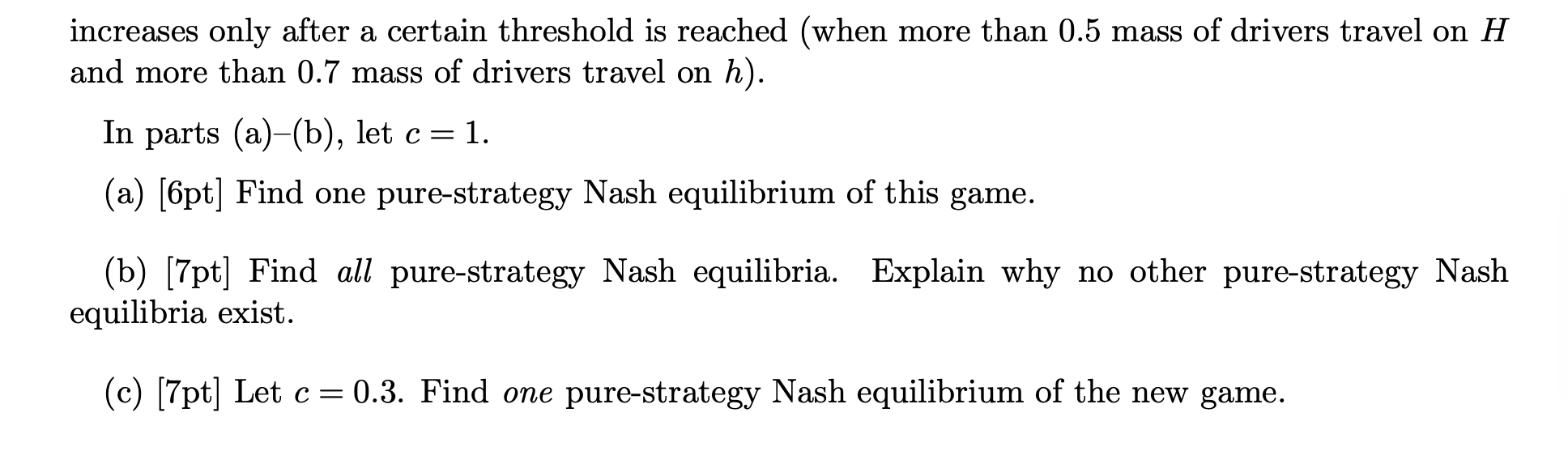 Consider a congestion game similar to the one in | Chegg.com