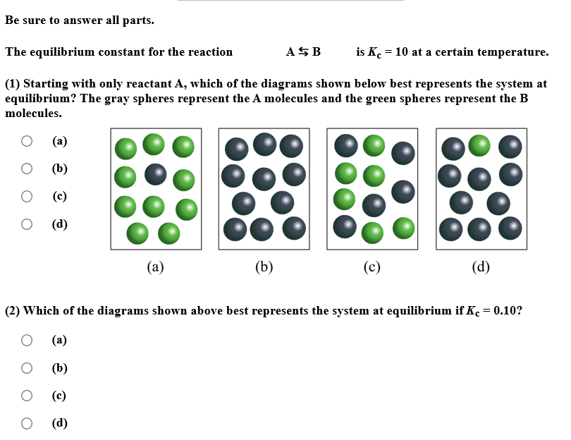 Solved Be Sure To Answer All Parts. The Equilibrium Constant | Chegg.com