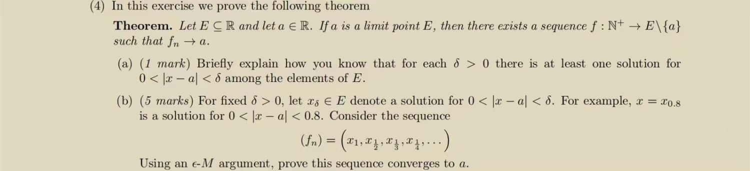 Solved : (4) In This Exercise We Prove The Following Theorem | Chegg.com