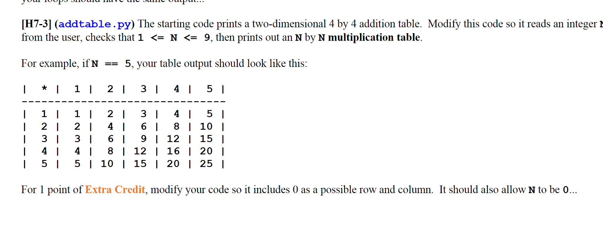 Solved def main(): print ('| + ', end='') for | Chegg.com