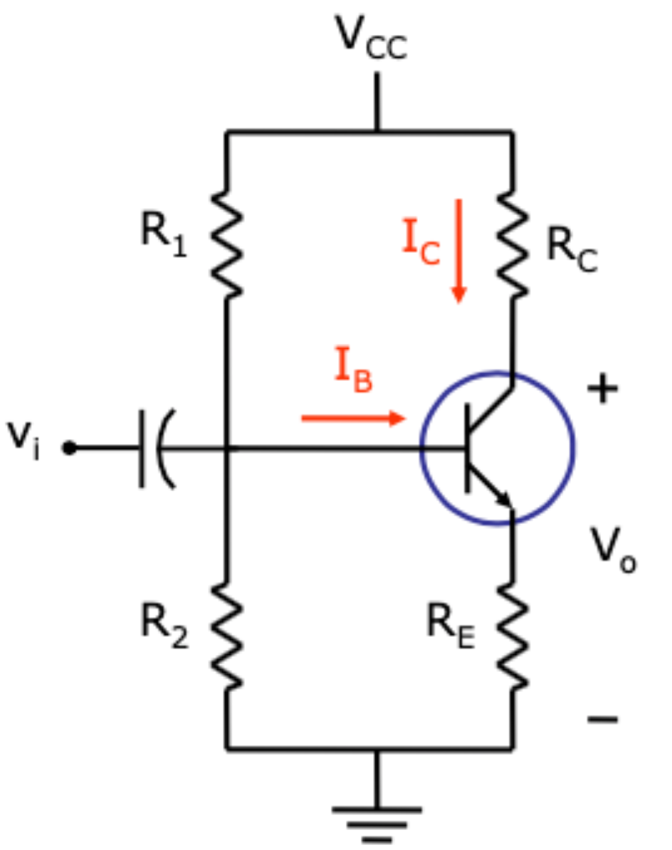 Solved Given the following common-emitter amplifier with a | Chegg.com