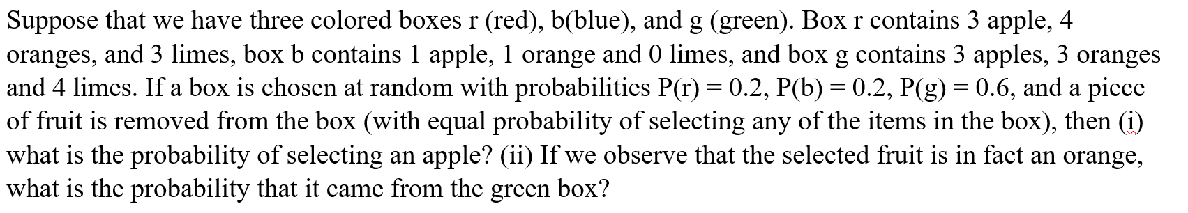 Solved Suppose That We Have Three Colored Boxes R (red), | Chegg.com