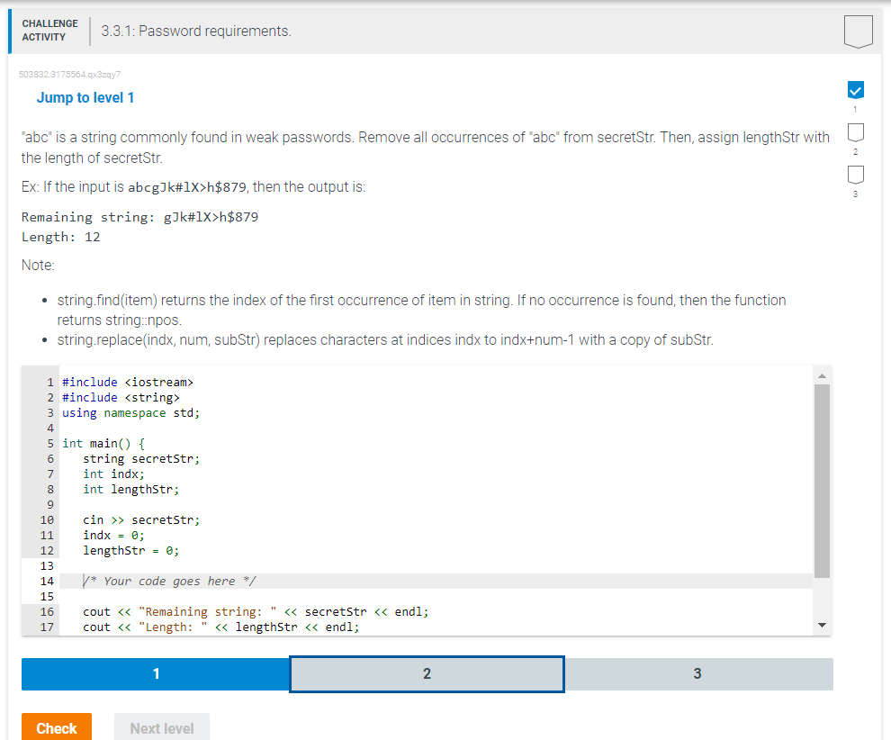 Solved 5038323175564.qx3zqy7 Jump To Level 1 \"abc\" Is A | Chegg.com