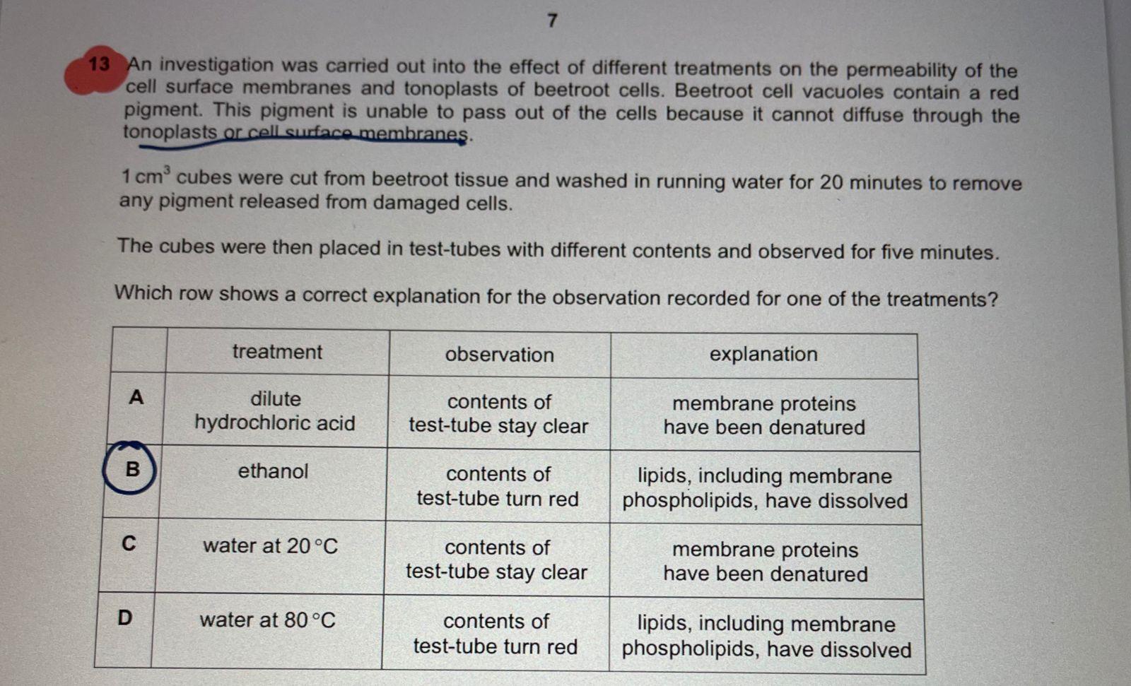 Solved 7 13 An investigation was carried out into the effect | Chegg.com