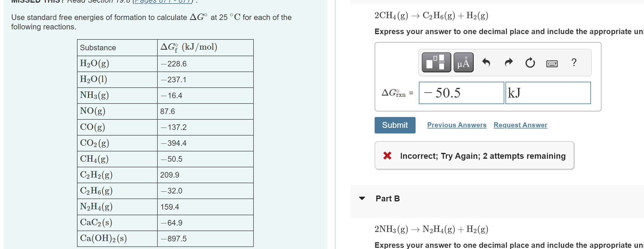 Solved Use standard free energies of formation to calculate | Chegg.com