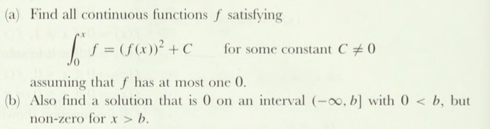 Solved A Find All Continuous Functions F Satisfying F X