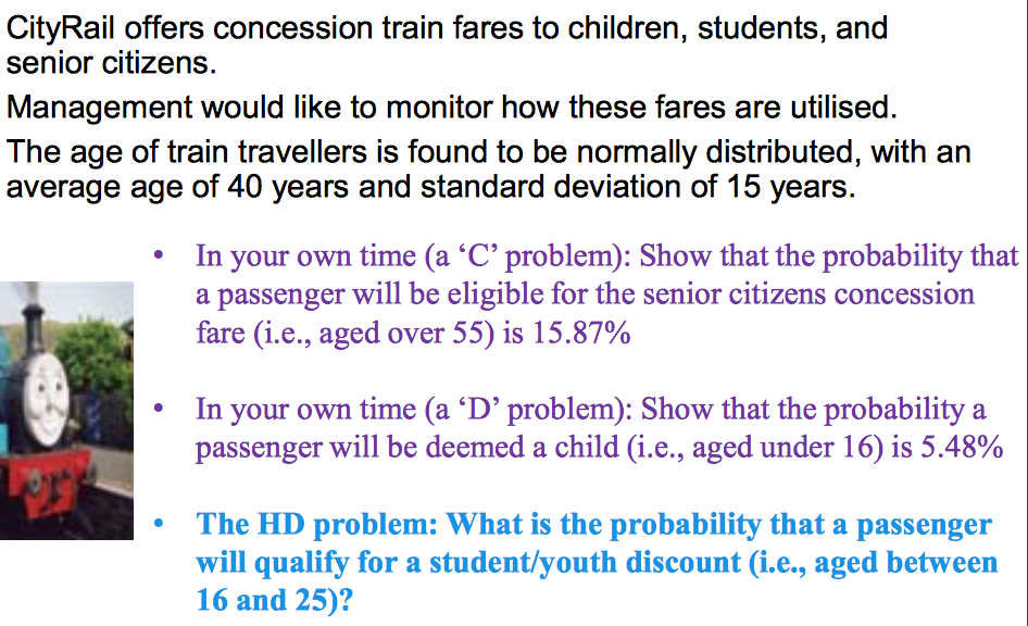 Solved CityRail offers concession train fares to children,