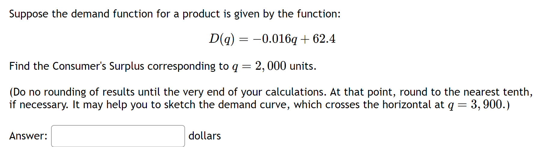 Solved Suppose the demand function for a product is given by | Chegg.com