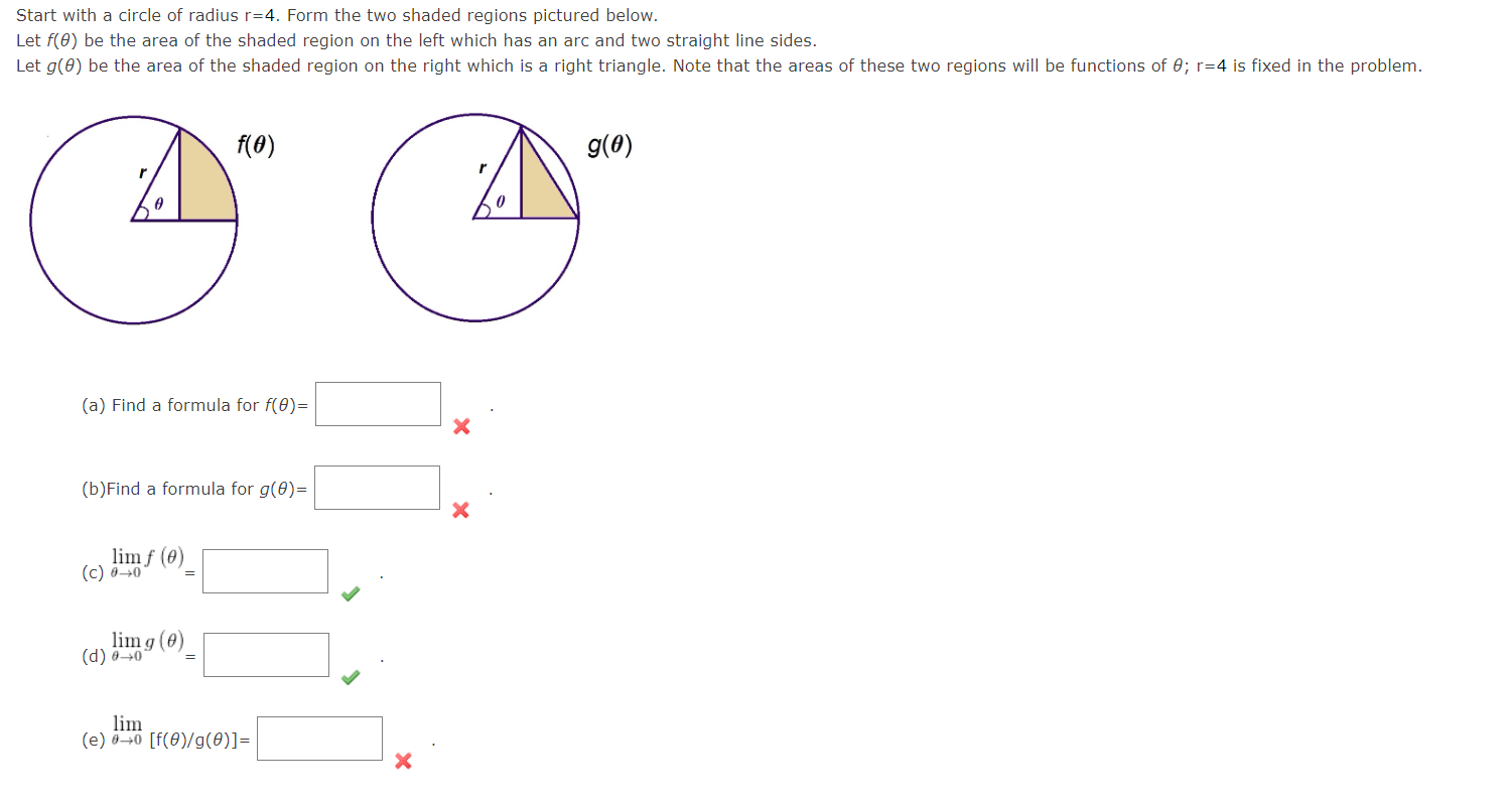 Start with a circle of radius r=4. ﻿Form the two | Chegg.com