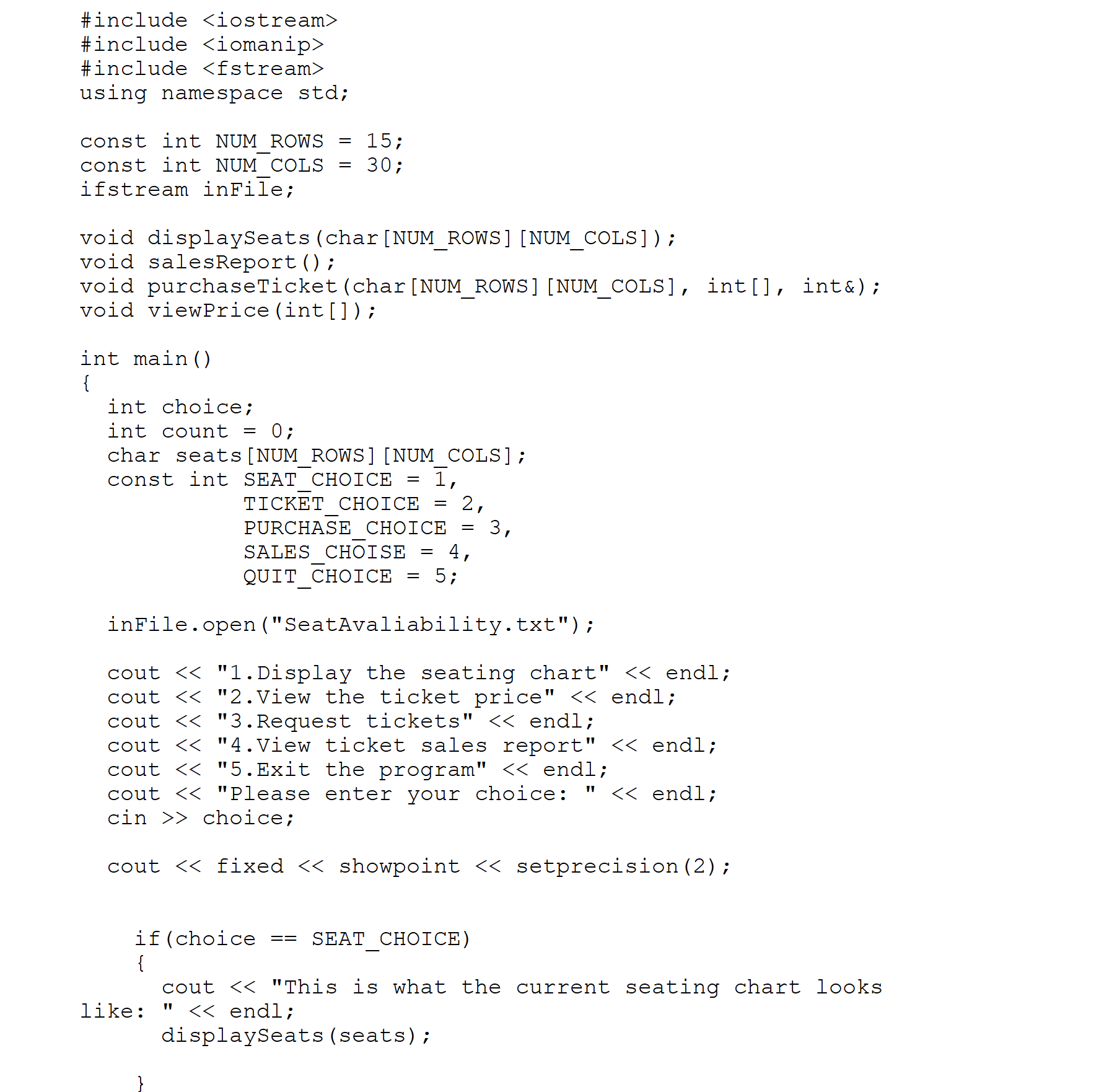 Solved Please help c++ Please add if anything is missing. Do | Chegg.com