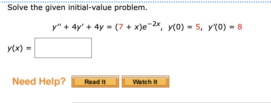 Solved Solve The Given Initial Value Problem