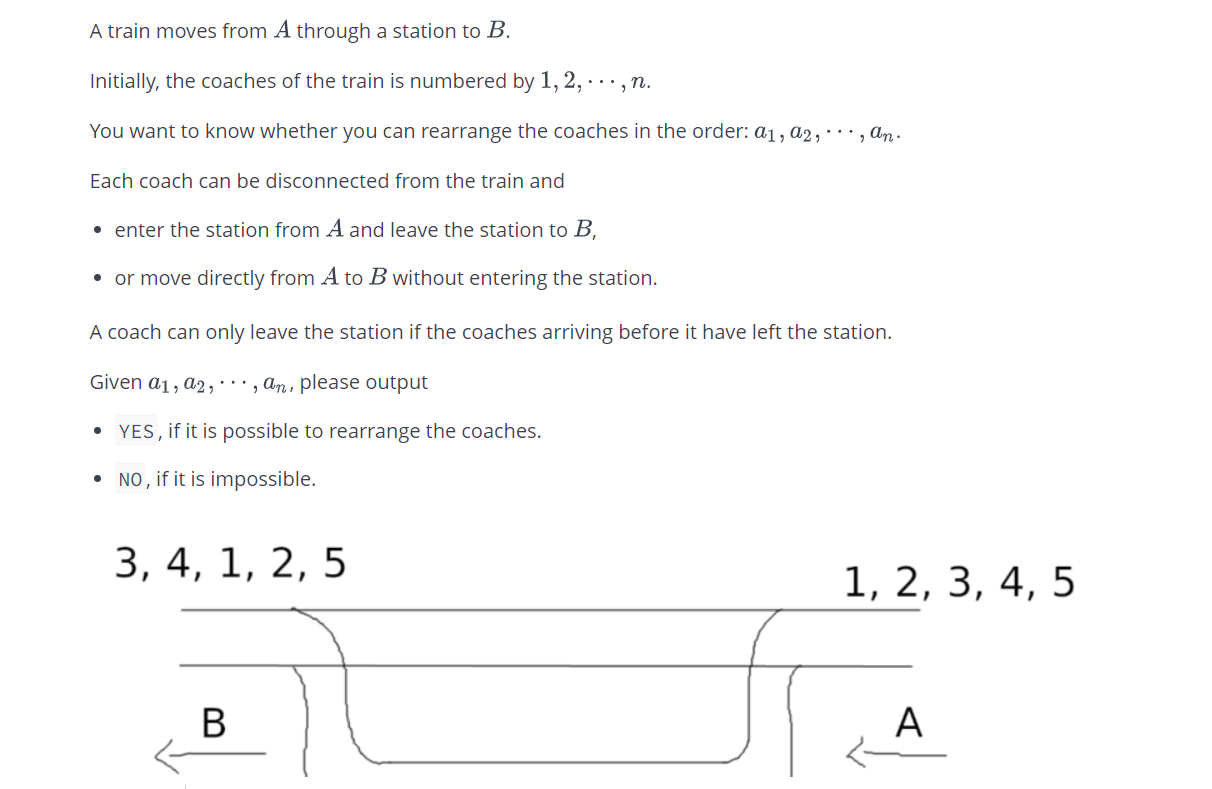 A train moves from A through a station to B. | Chegg.com