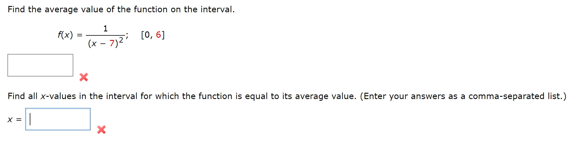 Solved Find the average value of the function on the | Chegg.com