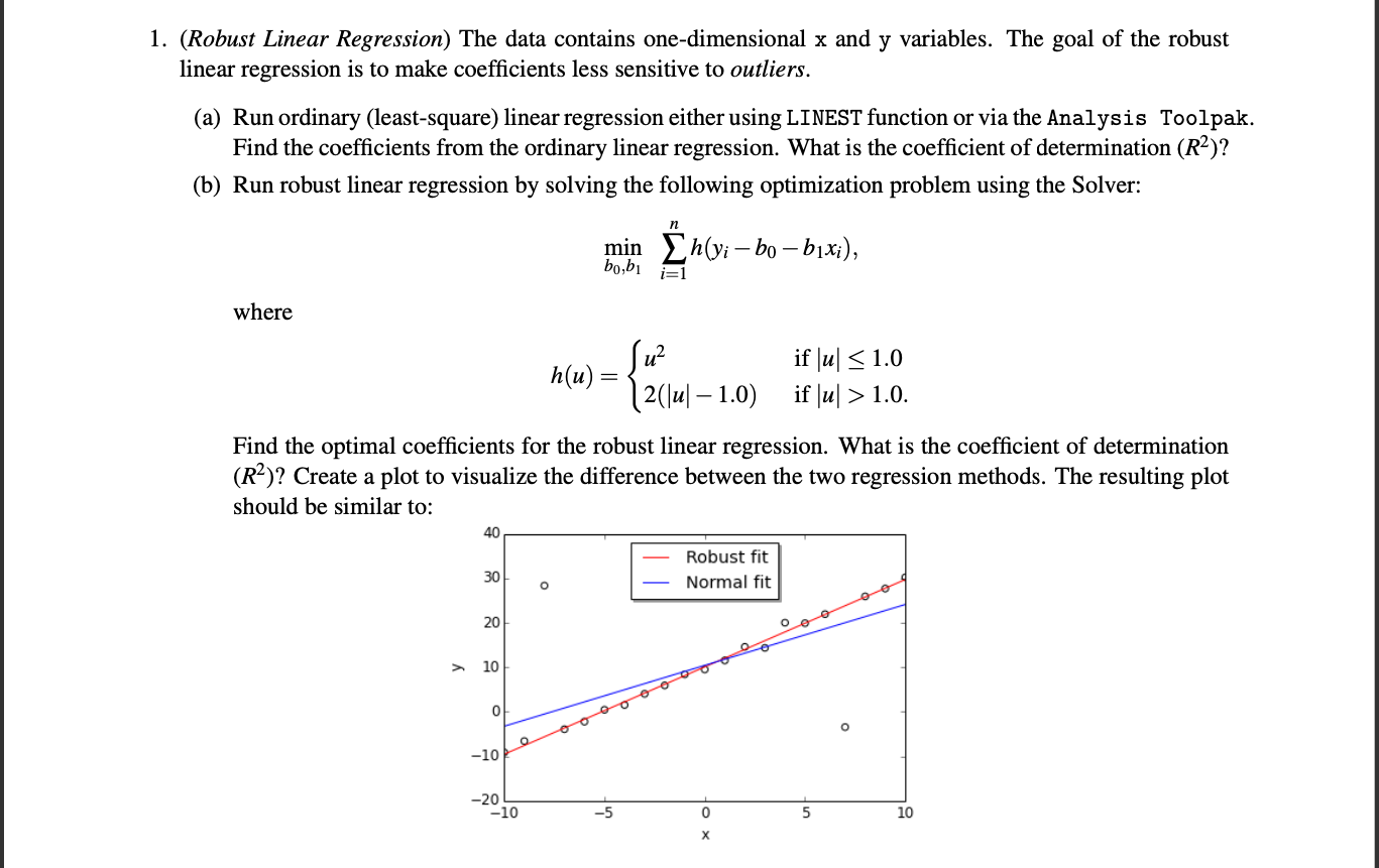 robust-linear-regression-the-data-contains-chegg