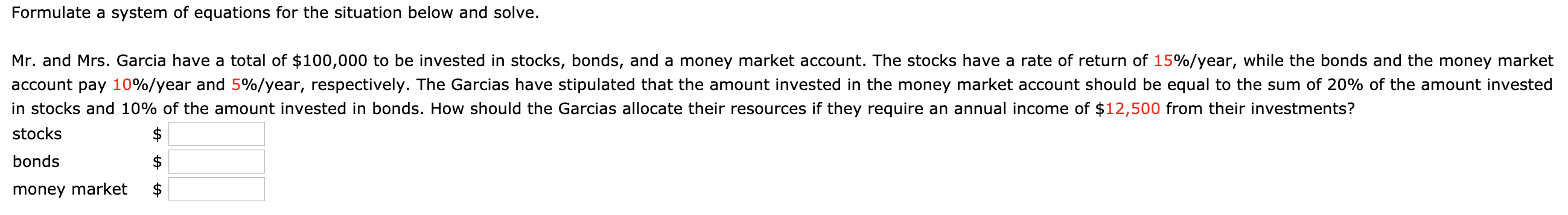 Solved: Formulate A System Of Equations For The Situation | Chegg.com