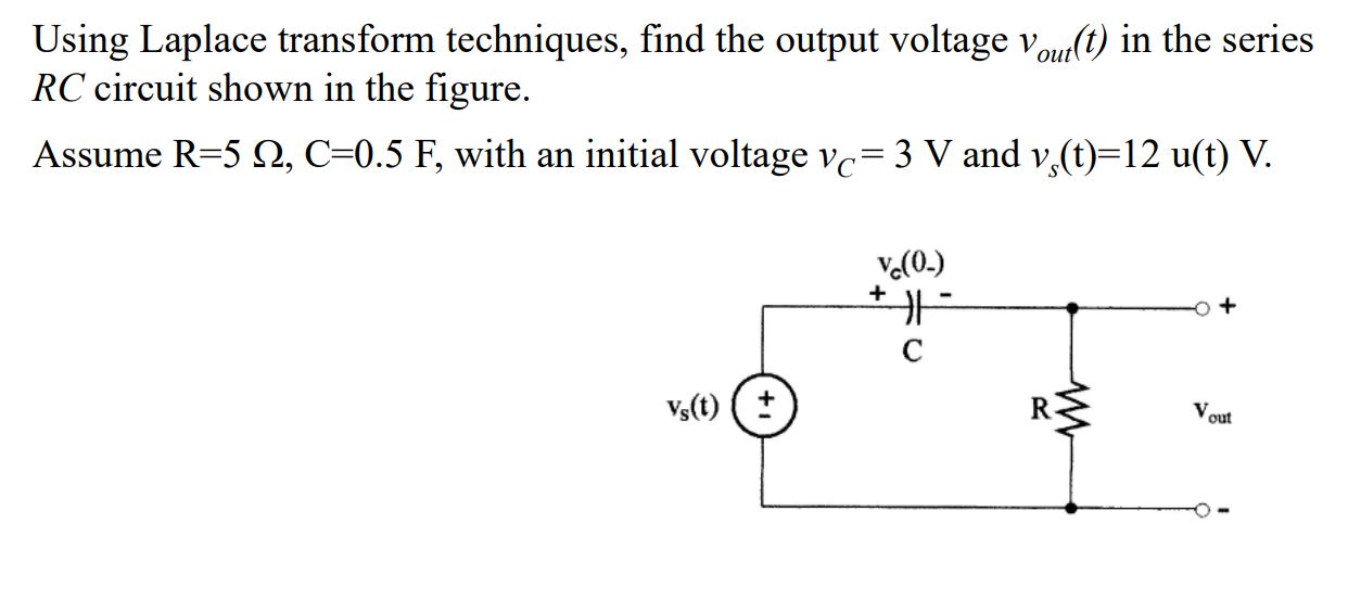 Solved Using Laplace transform techniques, find the output | Chegg.com