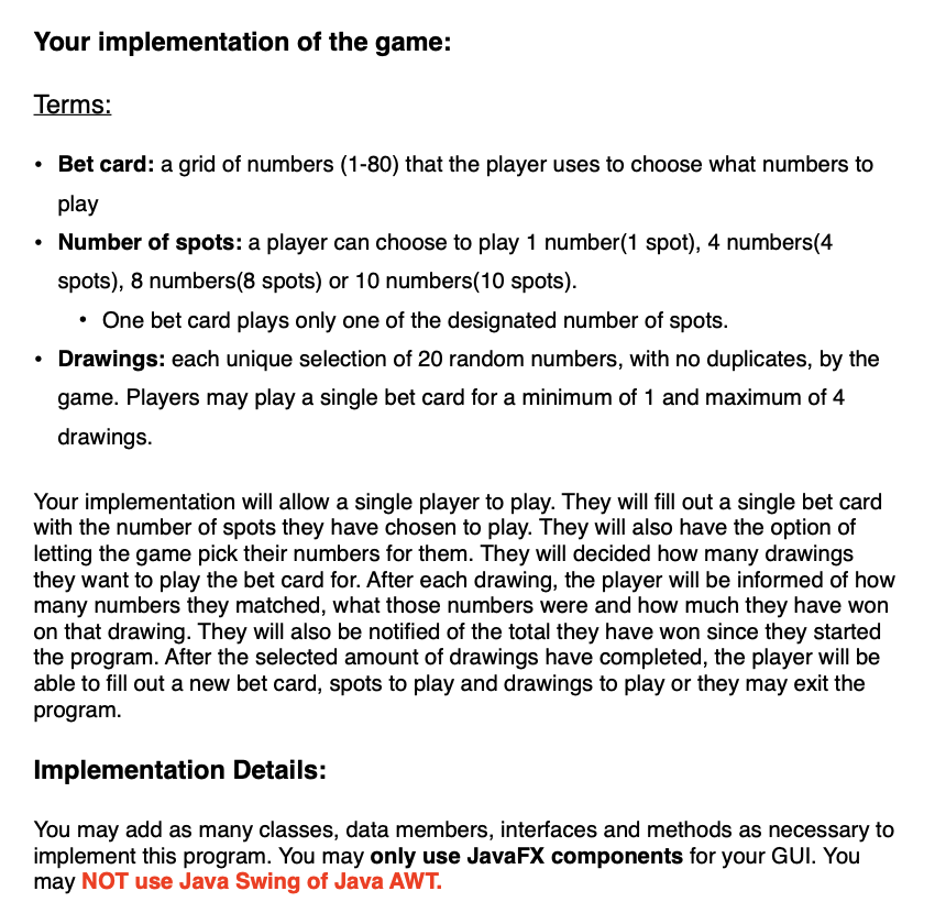 Solved JavaFX ONLY: Please program a TEMPLATE or as much of | Chegg.com