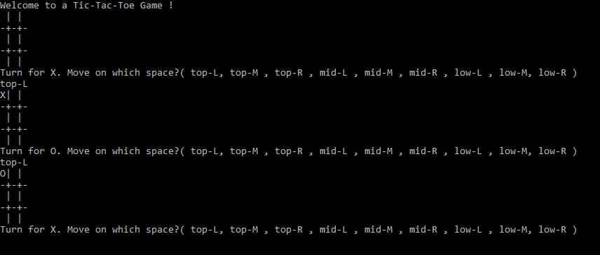 Solved PYTHON Question..Tic-Tac-toe.. My codes as below, but