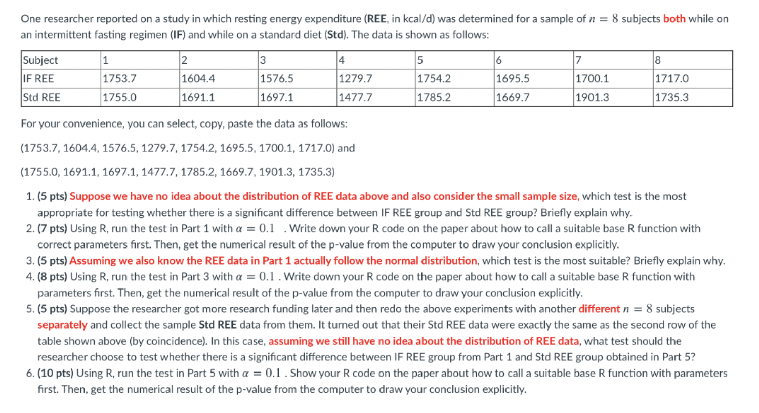 Solved One researcher reported on a study in which resting | Chegg.com