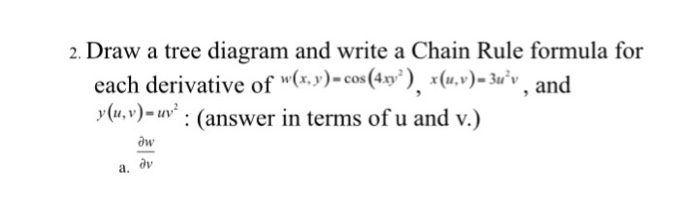 Solved Draw a tree diagram and write a Chain Rule formula | Chegg.com
