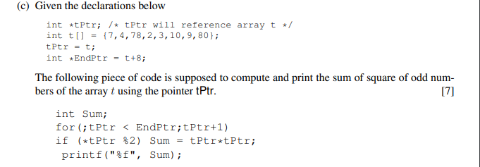 Solved 7. Identify And Correct Errors In Each Of The | Chegg.com