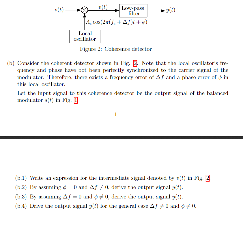 Solved A Consider The Balanced Modulator Shown In Fig Chegg Com