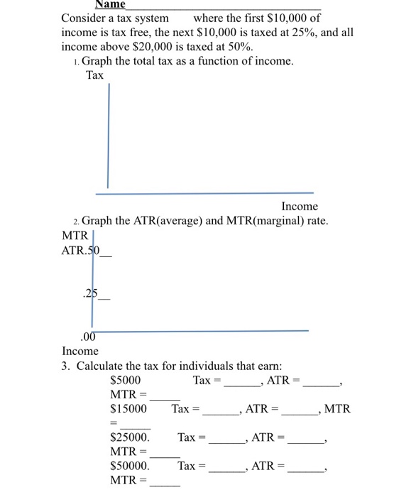 Solved an Consider a tax system here the first $10,000 of | Chegg.com