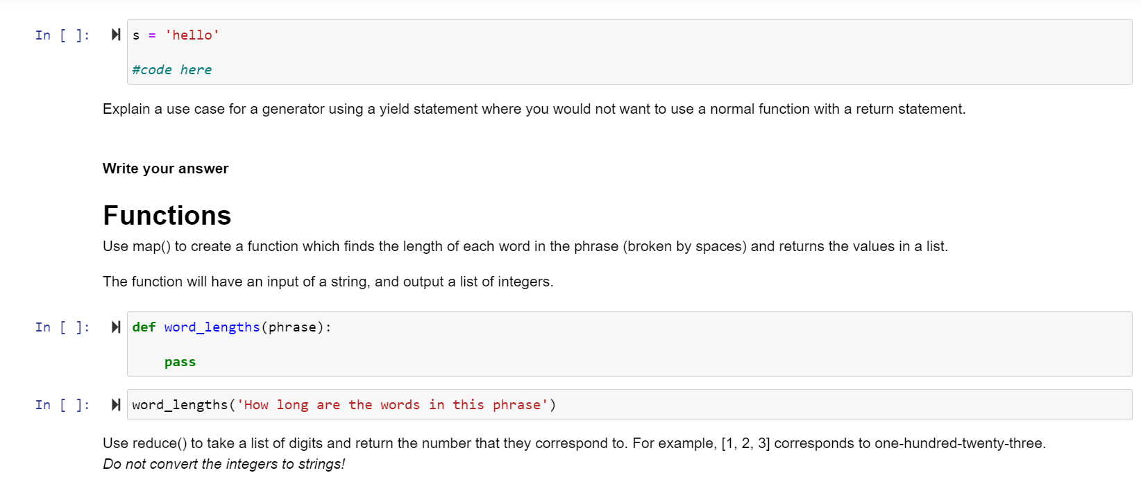 Solved Create a generator that generates the squares of | Chegg.com