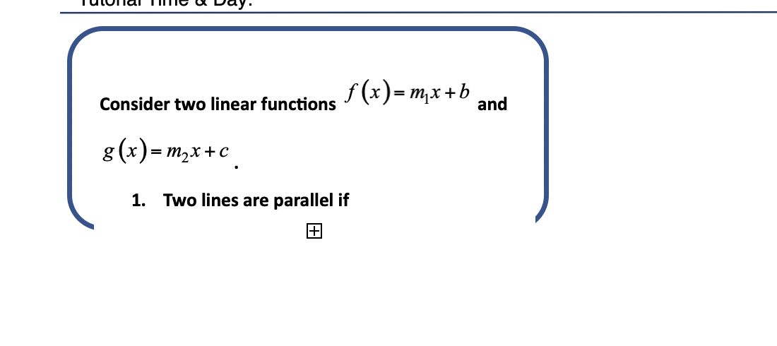 Solved f(x)= mx + b Consider two linear functions and | Chegg.com