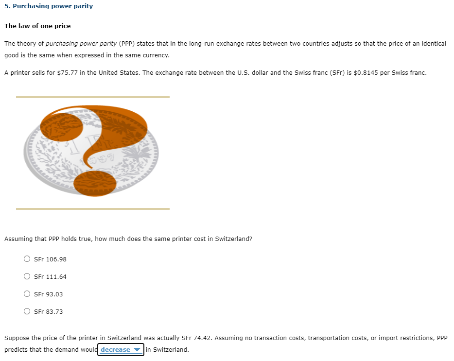 difference between law of one price and purchasing power parity