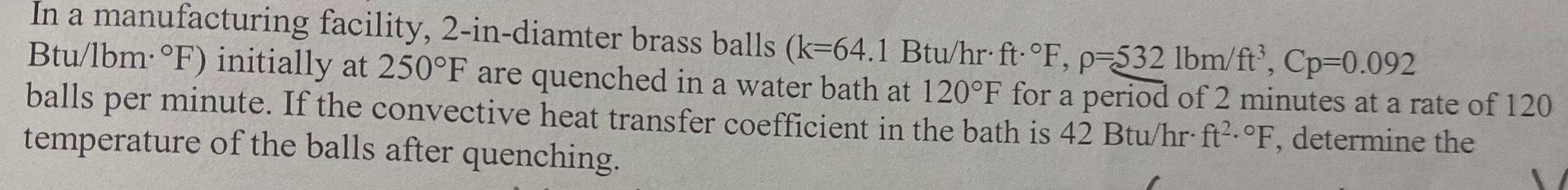 Solved In a manufacturing facility, 2-in-diamter brass balls | Chegg.com