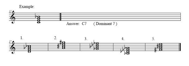 4. Identify the qualities of these seventh chords | Chegg.com