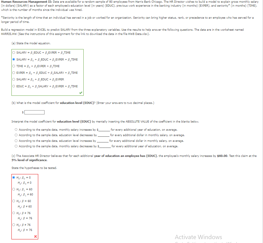 Solved Human Resources Management II: Data are available for | Chegg.com