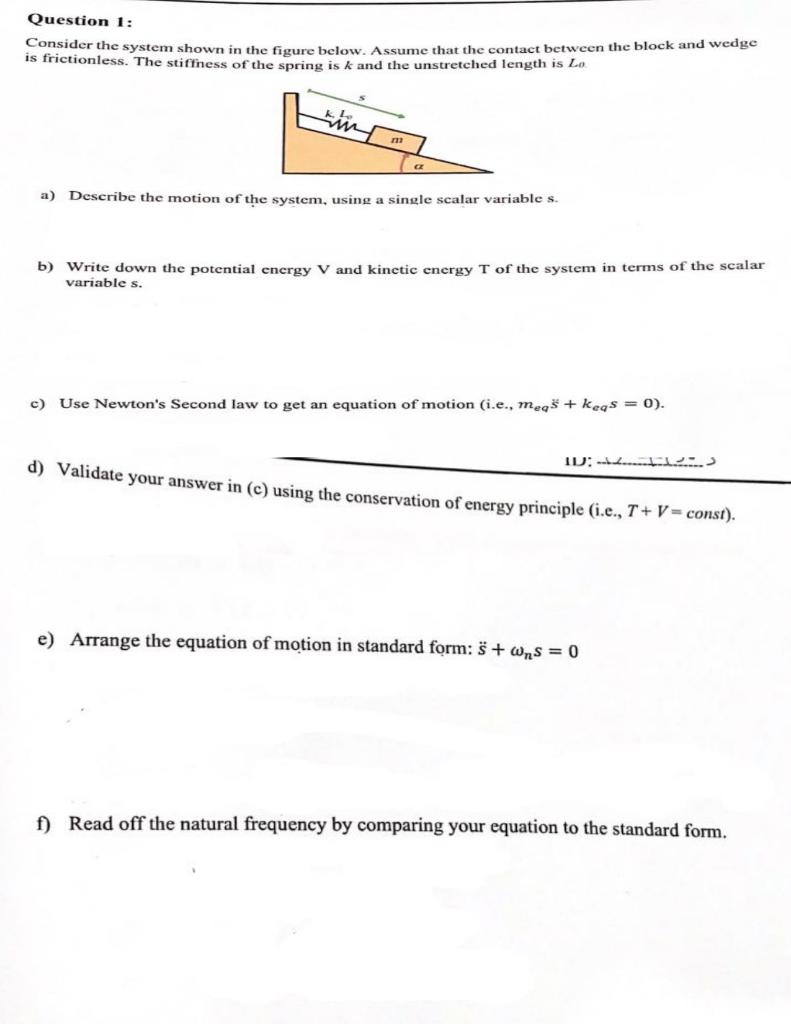 Solved Consider the system shown in the figure below. Assume | Chegg.com