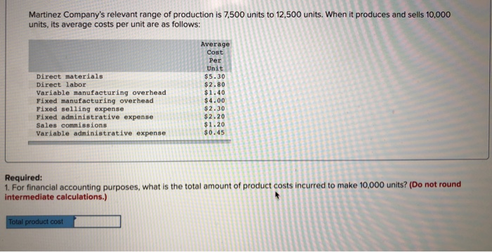 If 8000 Units Are Produced What Is The Average Fixed Manufacturing Cost Per Unit Produced