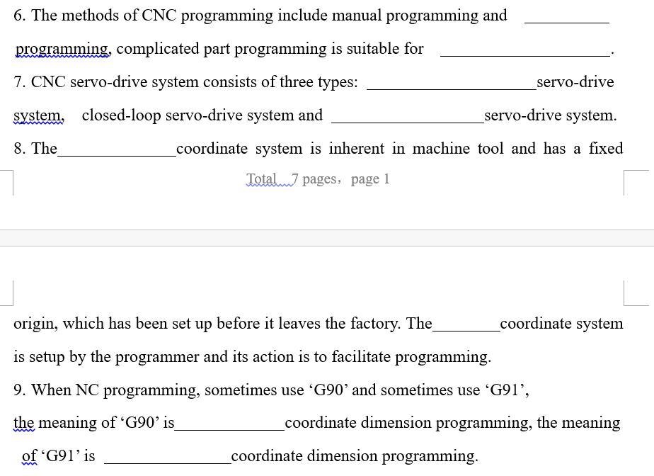 Solved 6. The Methods Of CNC Programming Include Manual | Chegg.com