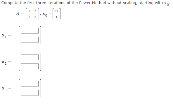 Solved Compute the first three iterations of the Power | Chegg.com