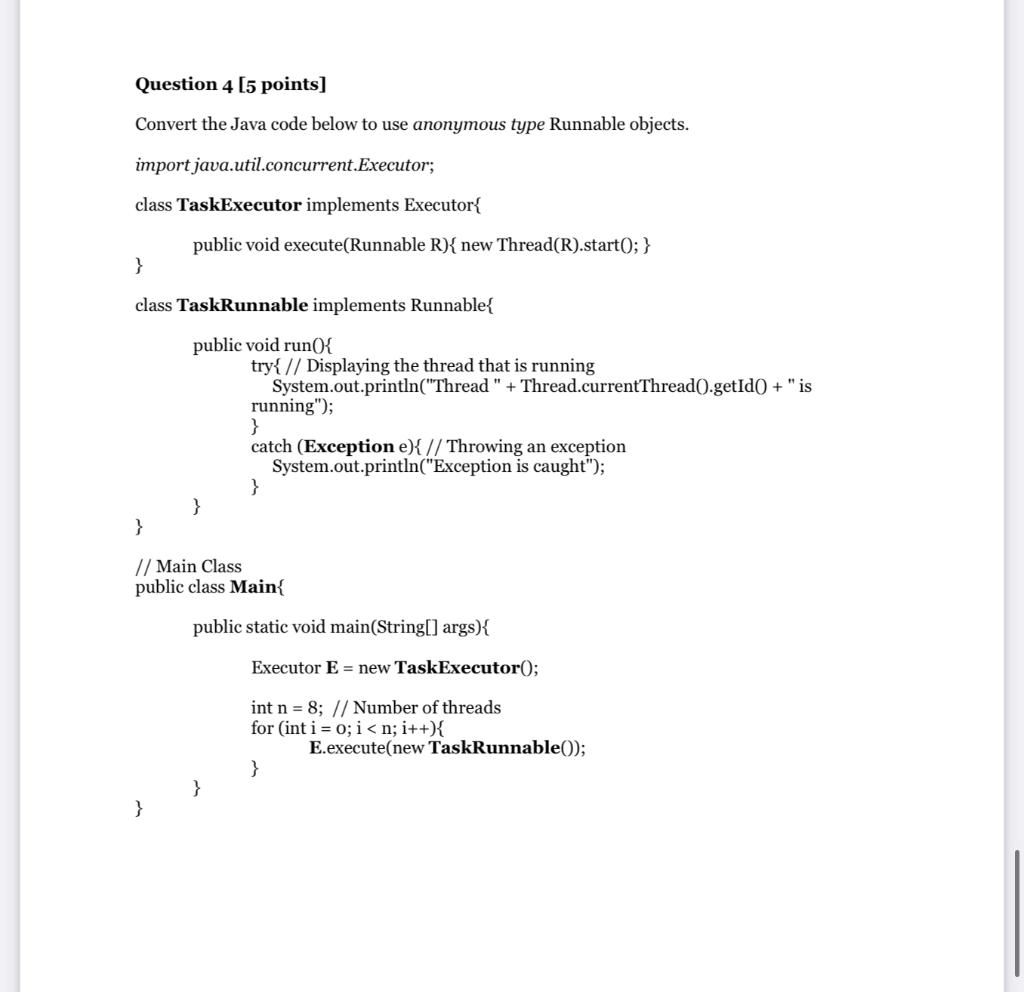 Solved Question 4 [5 points] Convert the Java code below to | Chegg.com
