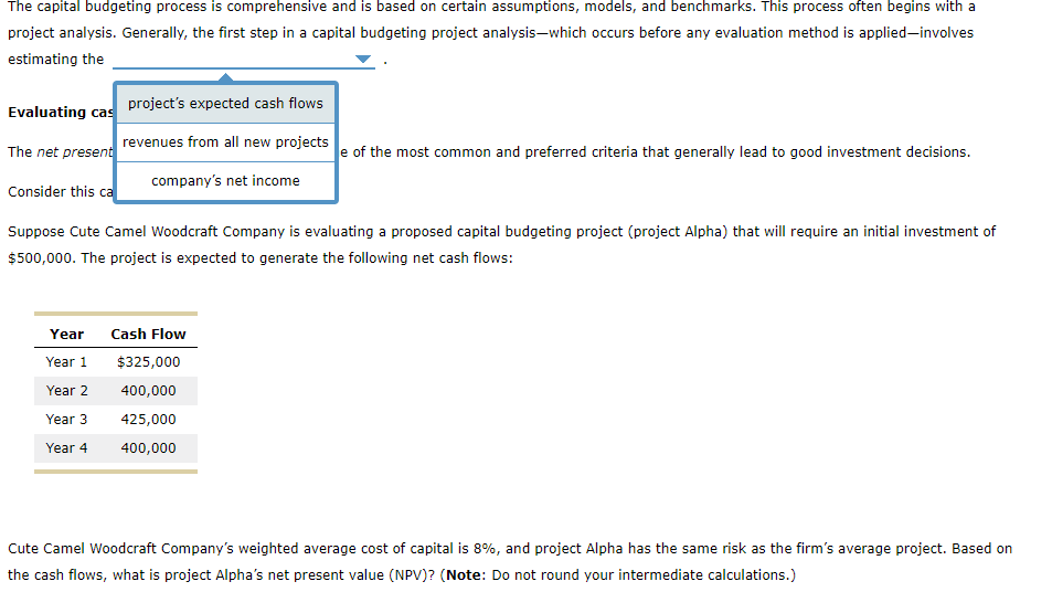 Solved The Capital Budgeting Process Is Comprehensive And Is | Chegg.com